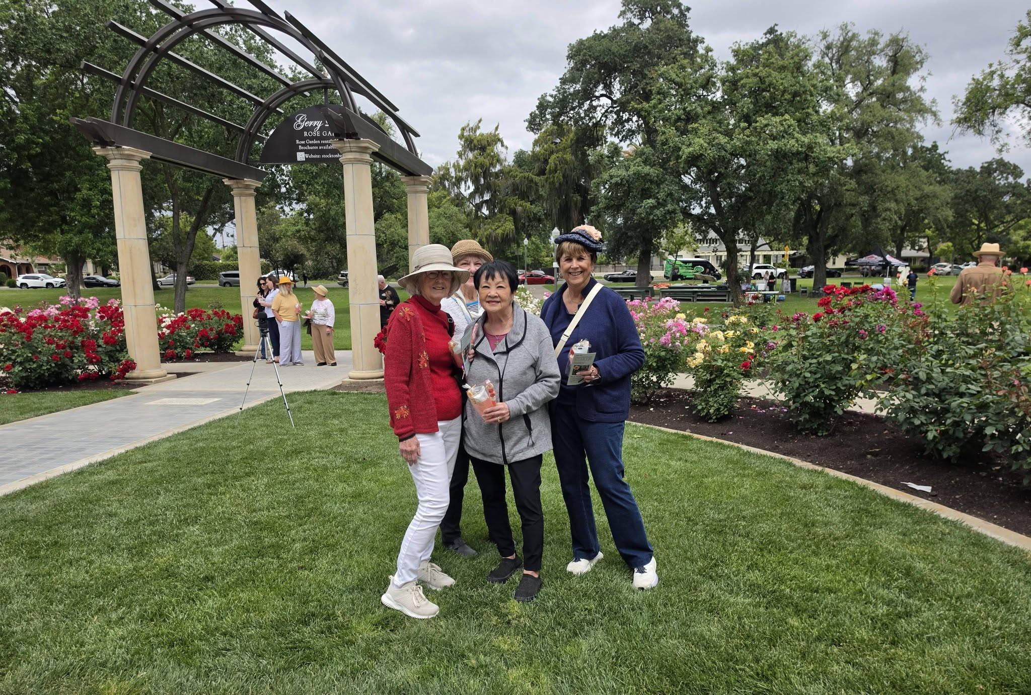 Community members at the Gerry Dunlap Rose Garden in Victory Park