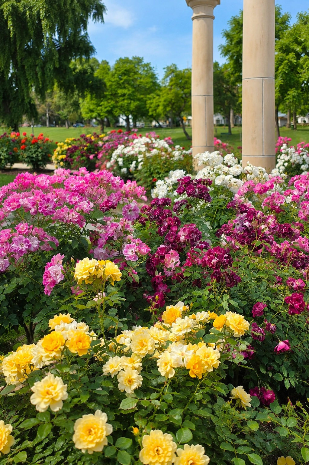 Name of Roses at the Gerry Dunlap Rose Garden